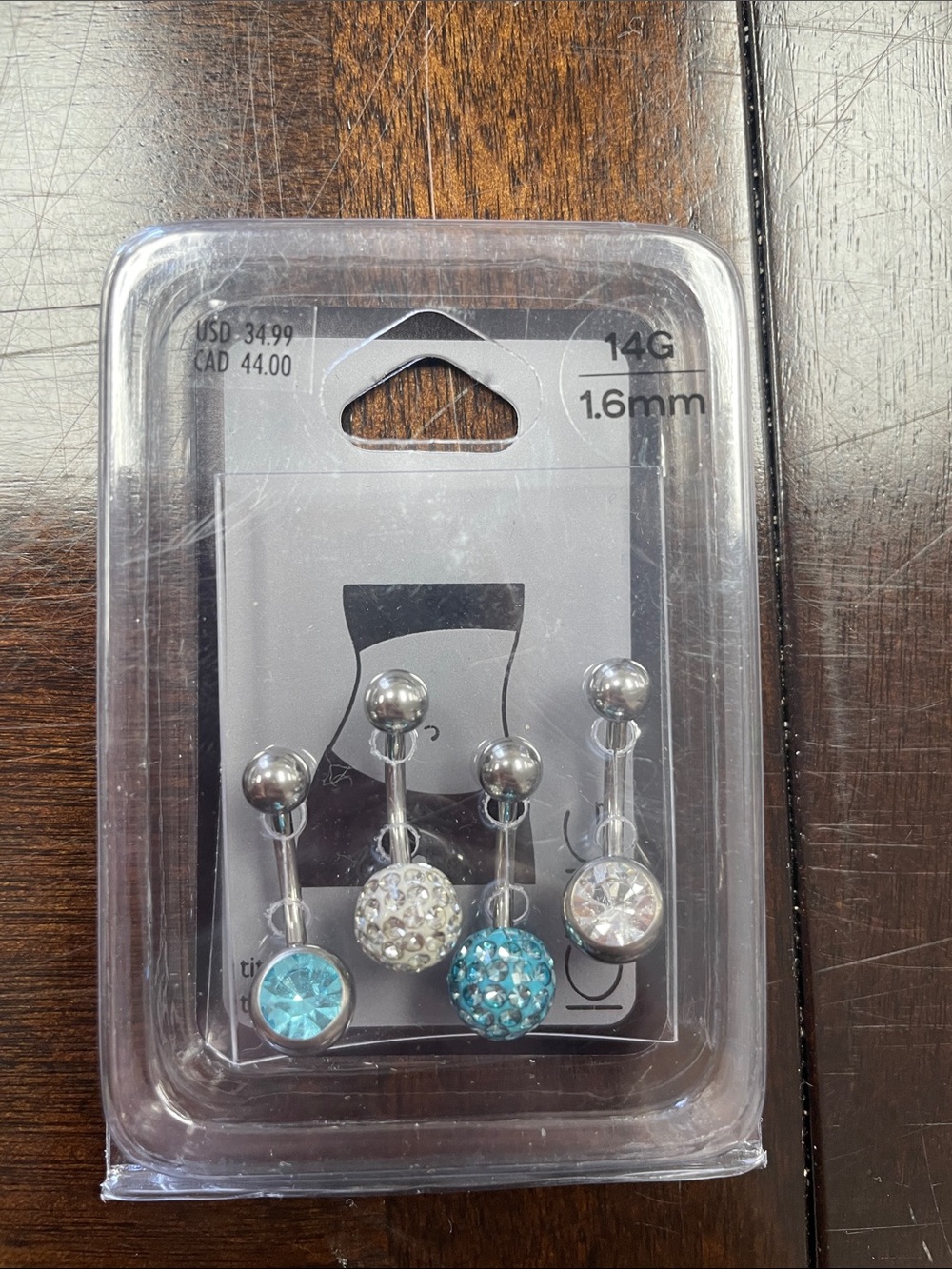 Icing Silver-Tone Jewelry Packaging with Blue Accent